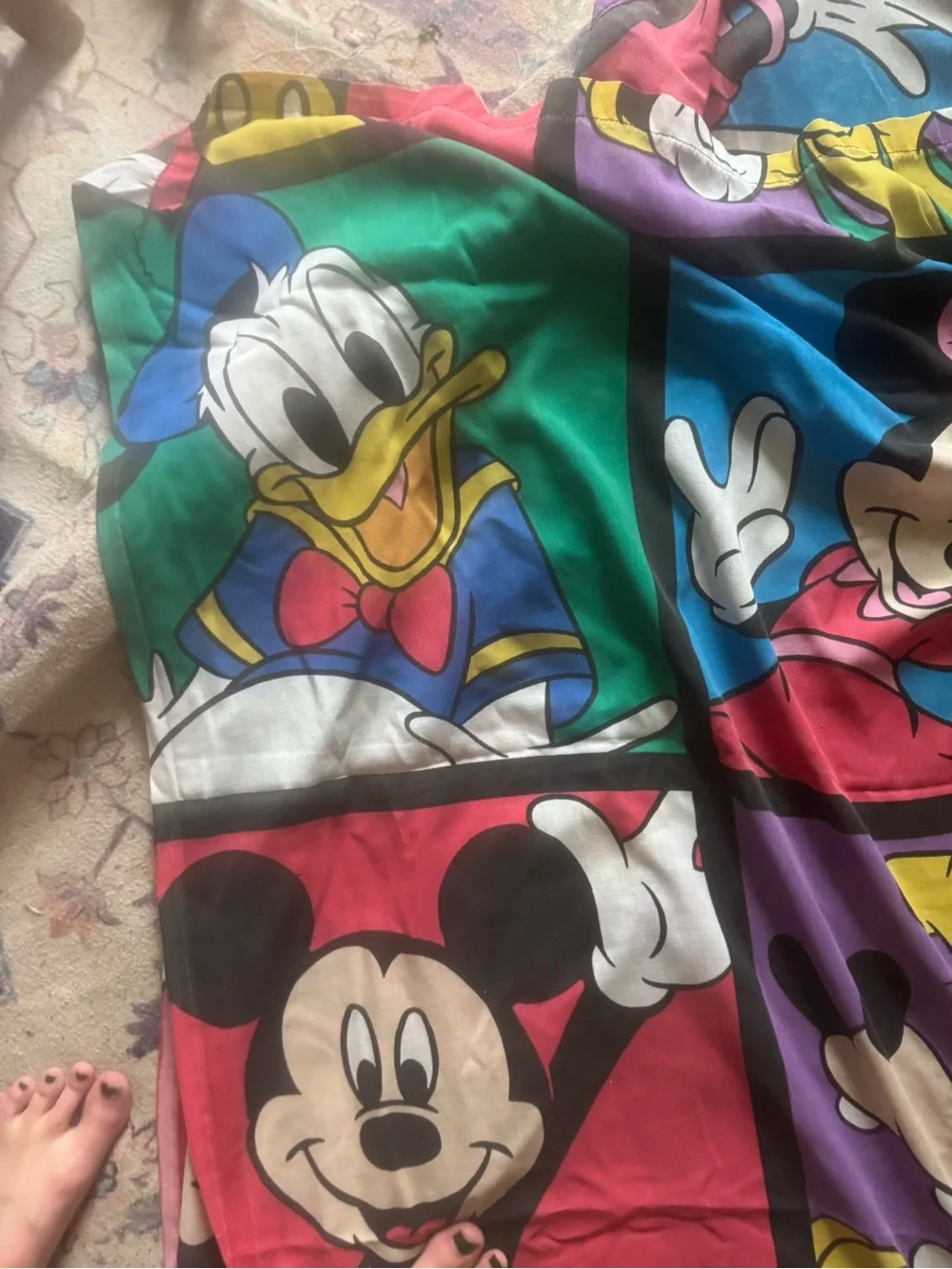 Disney Mickey & Friends Colorblock Sheet - Bright Multi twin
